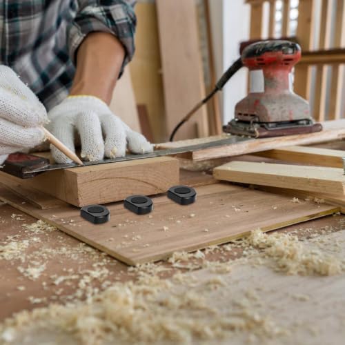 20 mm Bench Hooks: Pack of 12 Aluminium Alloy Bench Dog Clamp, Bench Dog, Red Woodworking Table Clamping Jaws, Planer Bench Workbench Accessories, for 20 mm Dog Hole (20 mm, Black)