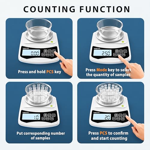 MEIYA Digital Lab Scale, 1000g by 0.01g Balance Scale & Laboratory Scale 1000