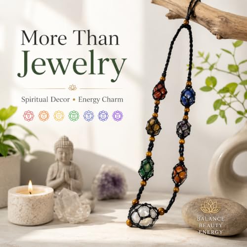 7 Chakra Crystal Stone Set Handmade Rope Small