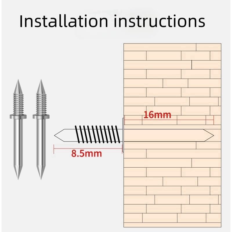 [Australia - AusPower] - 150pcs Double-Head Skirting Thread Seamless Nail, Non Marks Nail, Invisible Security Screw, Double Ended Baseboard Invisible Screw,Hidden Nail For Wood Veneer, With Specific Sleeve Tool (150) 150 
