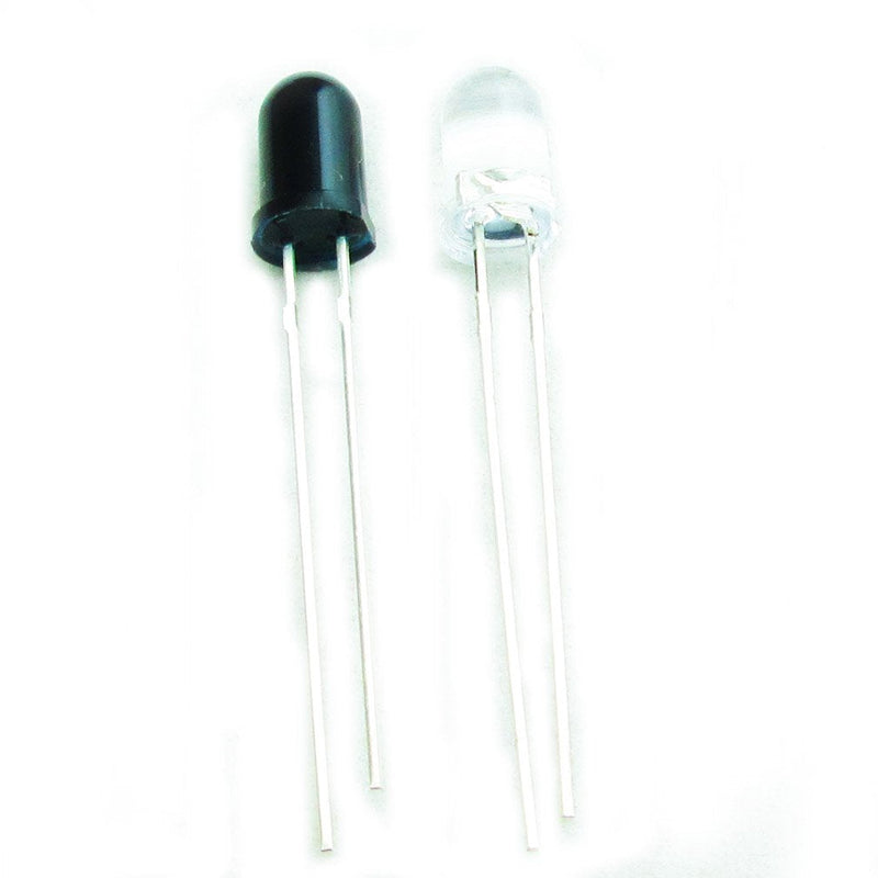 Hailege 20 x 5 mm 940 nm LEDs Infrared Emitter and IR Receiver Diode for Arduino 5 mm Infrared 10 Emission + 10 Receiver Tube (Pack of 10 Pairs)