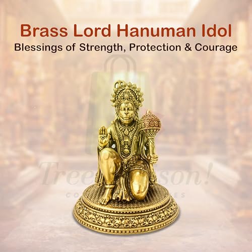 Vastu Brass Hanuman Ji Statue |Size-7.5cm Approx |Weight-136gm Approx |Vastu Remedy for Home & Office |Hanuman Idol for Pooja | Vastu Brass Statue
