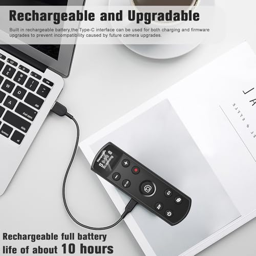 for Sony Rechargeable Wireless Remote Control Camera Shutter Release Black for Sony