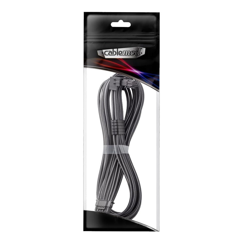 CableMod Universal Pro ModMesh Sleeved 12V-2x6 12VHPWR 90° StealthSense Direct PCIe Cable (Variant B, Carbon) Variant B