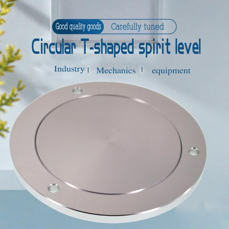 [Australia - AusPower] - Aluminum alloy round T-shaped horizontal and vertical level, X and Y axis symmetrical horizontal bubble, small mounting hole, spring screw (90x14mm) 90x14mm 