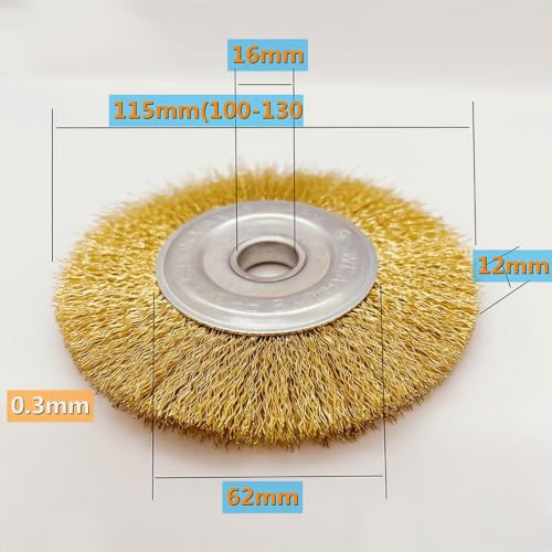 Joint Brush Set of 6, Compatible with Gloria Multibrush and Other Wire Brushes, Brass Brush for Joint Cleaning, 11.5 cm Wide Wire Brushes, Replacement Joint Brush for Removing Weeds, Moss Stones