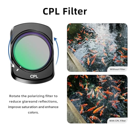 Clolasa HD CPL ND16 ND64 ND256 Filter Kit Compatible with DJI Pocket 4/3