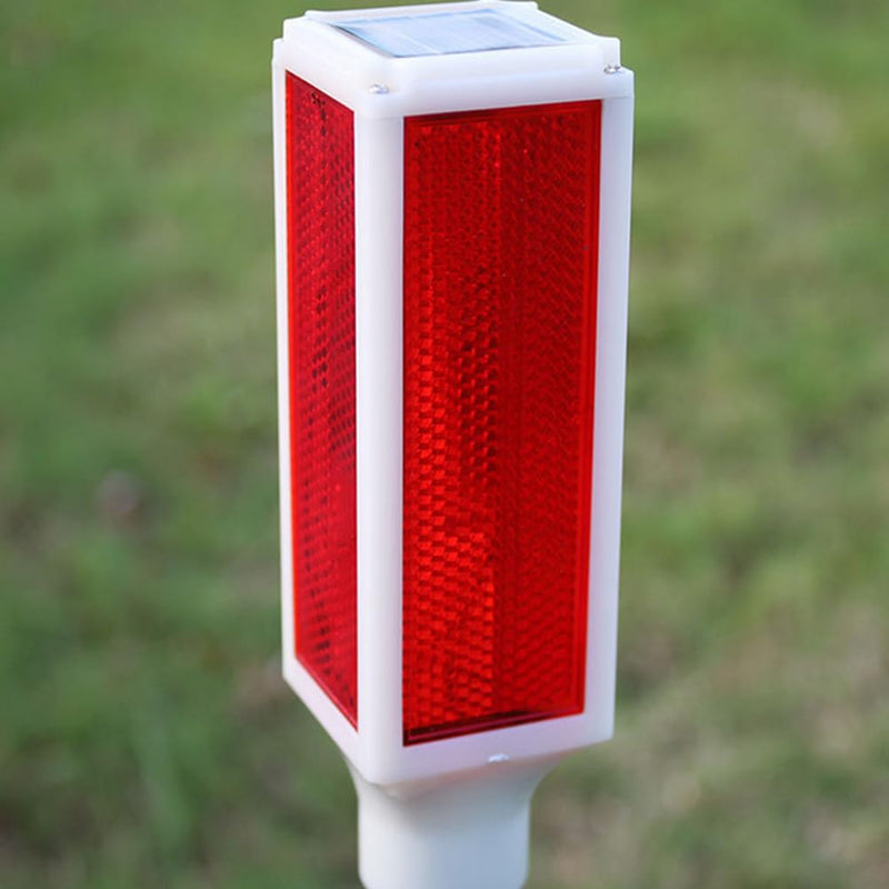 [Australia - AusPower] - Aolyty Solar Warning Light, LED Flashing Light 2 Lighting Modes Waterproof Solar Driveway Markers Reflective 30 Inches for Parking lots, Yard, Sidewalk, Safety Road Sign, Stop Sign 