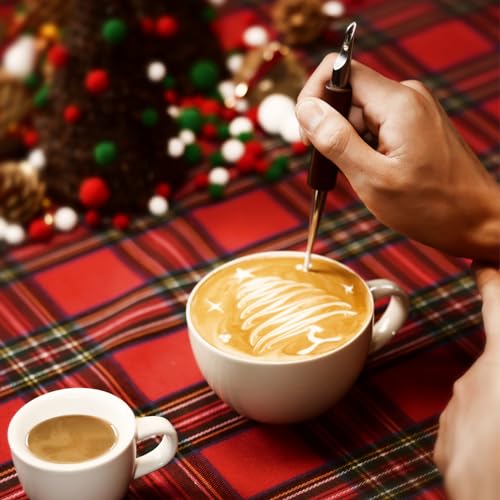 MHW-3BOMBER Latte Art Pen for Barista, Rosewood Coffee Art Pen for Latte, Cappuccino, Macchiato, Espresso Art Tool Barista Gift, CN5400R