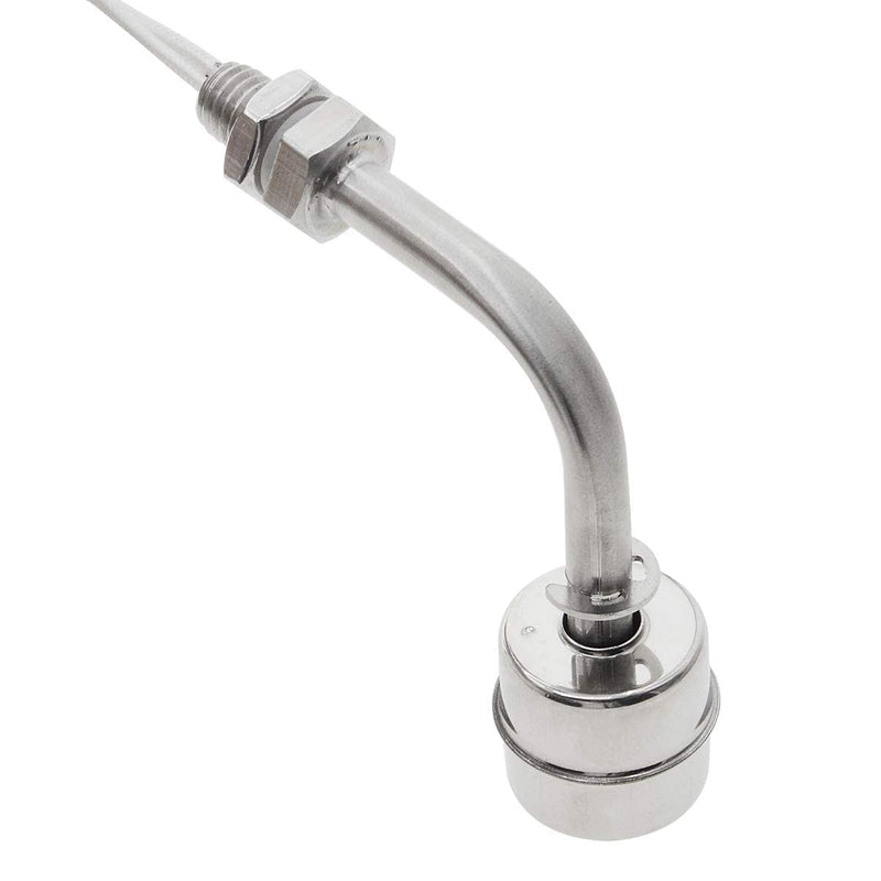 [Australia - AusPower] - AnRui Stainless Steel Angle Float Switch, L-Shaped Side Mount, M10x1.5mm, NO/NC Adjustable Water Level Sensor, DC 100V 