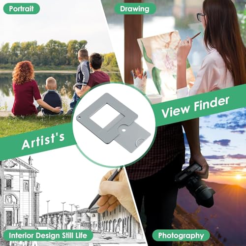 2PCS Portable Viewfinder with Sliding Divider Panel Specialized Composition Aid for Photography Painting and Sketching