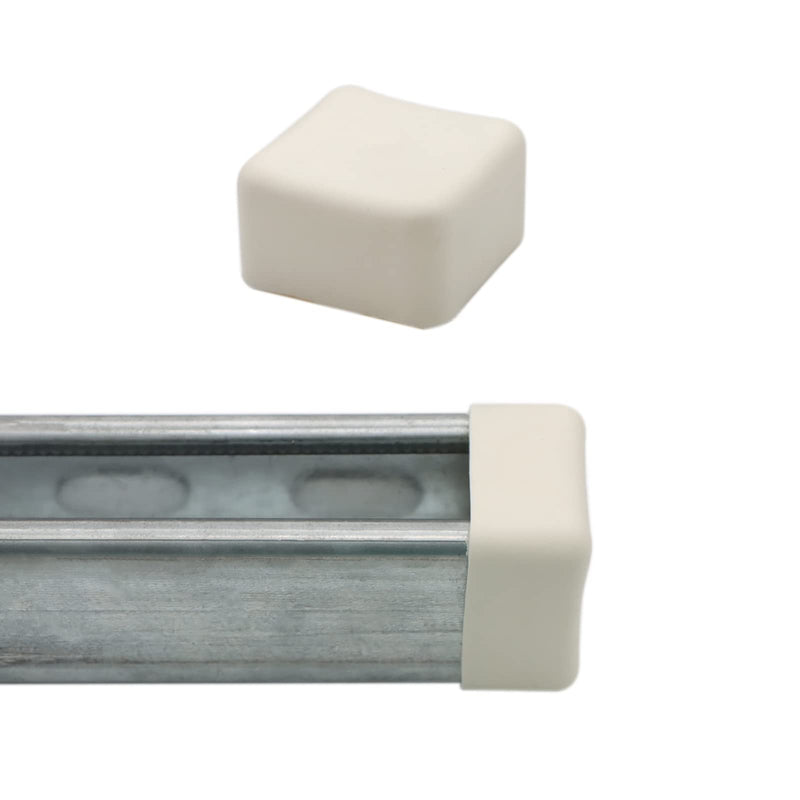 [Australia - AusPower] - Strut Channel Cap, 1-5/8" Plastic White Square End Cap for Strut Channel End to Protect The End of The Channel (10 Pack) 