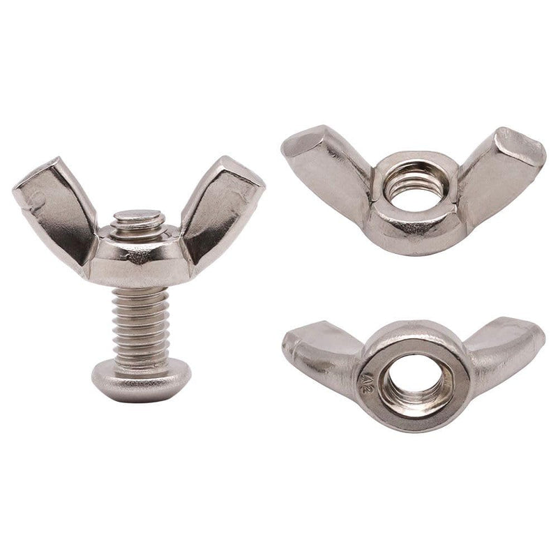 [Australia - AusPower] - M6-1.0 (30 Pcs) Stainless Wing Nuts, 304 Stainless Steel 18-8 Butterfly Wing Nuts, Hand Twist Tighten Ear Wingnuts M6-1.0 30 