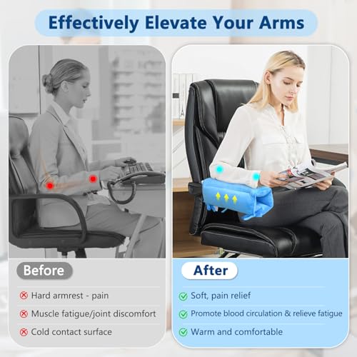Arm Elevation Pillow Post Surgery Shoulder Arm Rest for Bed Armrest Pads Leg Support Pillows Hand Ankle Elevation Broken Wrist Leg Prop Knee Elevating Surgery Recovery (Multi-Purpose) Blue