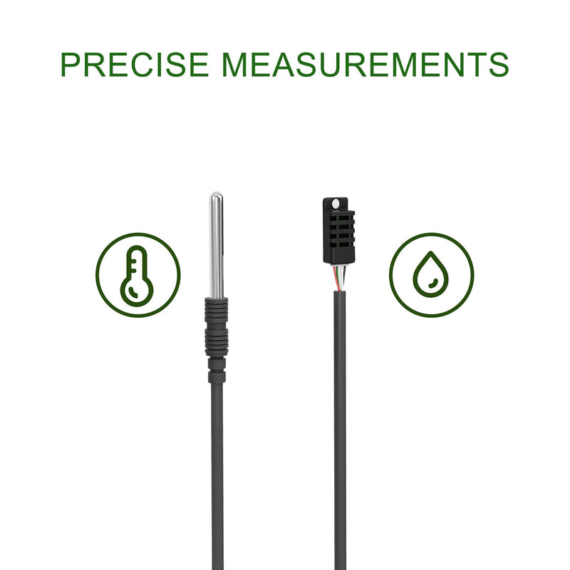[Australia - AusPower] - Dual Probe Temperature & Humidity Controller, Independent Sensors for Precise Temperature and Humidity Control, Compatible with Humidifiers, Dehumidifiers, Heating & Cooling Systems 
