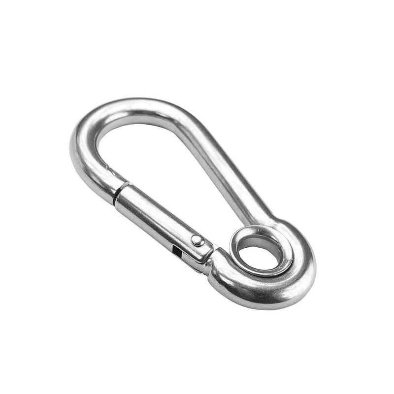 [Australia - AusPower] - 4pcs 5/16'' Stainless Steel Snap Hook M8 Carabiner Clip with Eyelet, 400lb Load, 3 Inch Length 5/16'' 