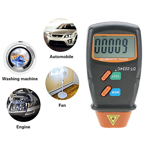 Non-contact bag DT-2234C + laser tachometer digital LCD photo tachometer mini speed display motor tachometer with 3 reflective strips