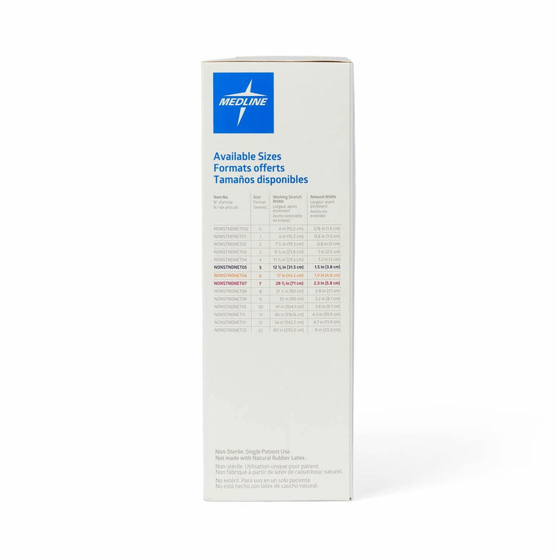 [Australia - AusPower] - Medline Stretch Tubular Elastic Dressing Retention Net, Size 6, 17" x 25 yd., Ideal for Wound Care, Single Pack 
