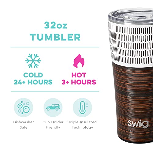Swig Life 32oz Insulated Tumbler, Travel Coffee Tumbler with Lid, Cup Holder Friendly Travel Coffee Mug, Stainless Steel with Lid (Artisan)