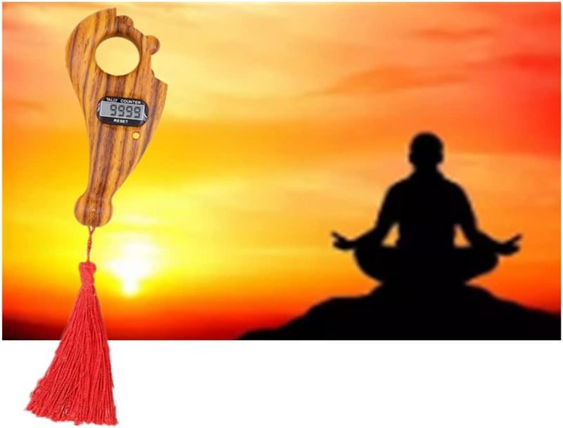 [Australia - AusPower] - 2 pcs Digital Counter,Buddha Beads Counter,LCD Digital Display Counter,Buddha Beads Digital Finger Counter,Portable Mini Chanting,for Prayer,Buddhist Meditation, Relaxation,Active Fingers 