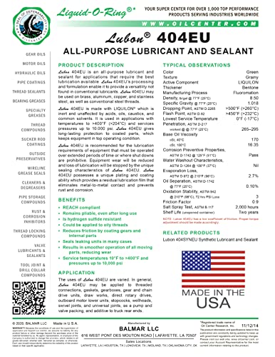 Liquid-O-Ring Lubon 404EU all-purpose lubricant and sealant, 5 oz tube for thread sealing