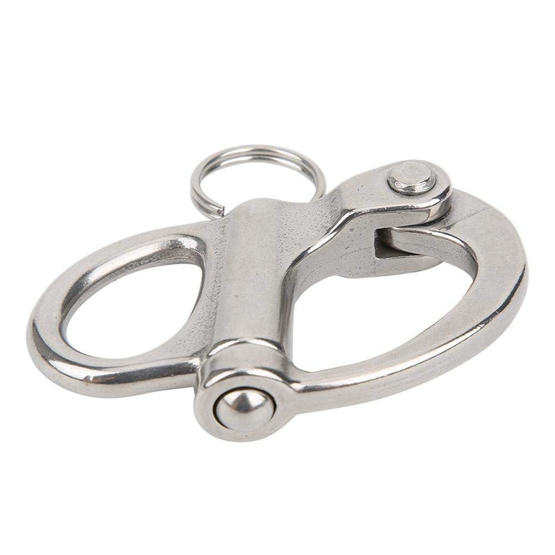 [Australia - AusPower] - 316 Stainless Steel Snap Hook, Fixed Quick Release Mountaineering Rock Climbing Snap Hook for Outdoor Camping Mountaineering(70mm) 
