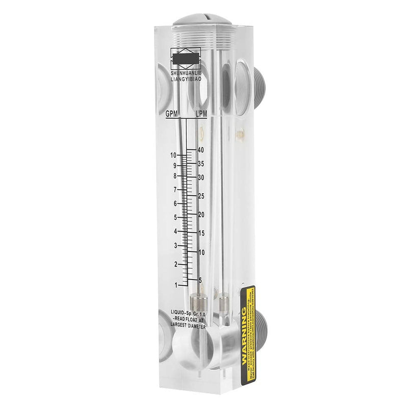 [Australia - AusPower] - Jeanoko 1-10GPM Liquid Flowmeter Knob Panel Type Meter Panel Mount Type Flowmeter Measurement ZG1" Plastic Tube Type Water Rotameter Acylic Flowmeter 