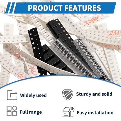 6390pcs SMD 0805 Resistor Capacitor LED Diode IC Transistor Inductor Diodes SMT Resistors Assortment Electronic Component Kit