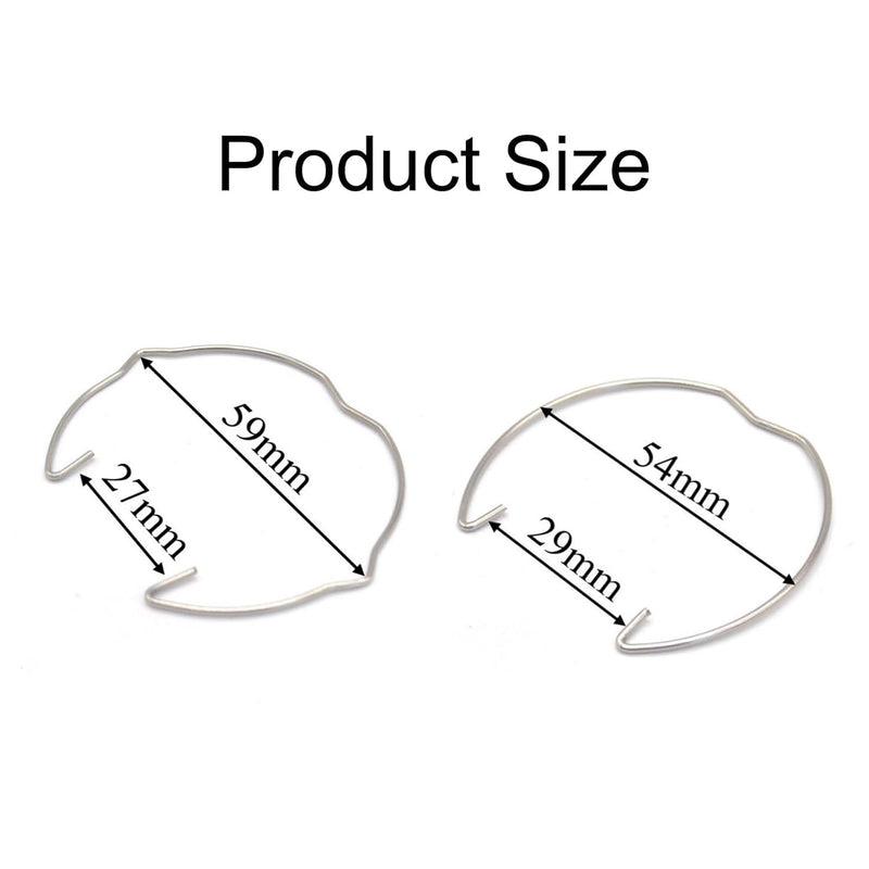 [Australia - AusPower] - Retaining Spring Ring Clasp Clips, 20 Pieces MR16 Recessed Spotlight Snap Ring Lamp Holder, Retaining Spring Rings Set, 2 Shapes 2 Sizes Diameter 5.4 cm and 5.9 cm for Halogen Lamp/Lamp Holder 20 PCS 