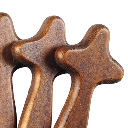 LOVIVER 5Pcs Pinewood Wood Cross Prayer Cross Caring Family Friend Small Religious Gift Clinging Palm Decoration Comfort Neighbor Wooden Holding Cross, B