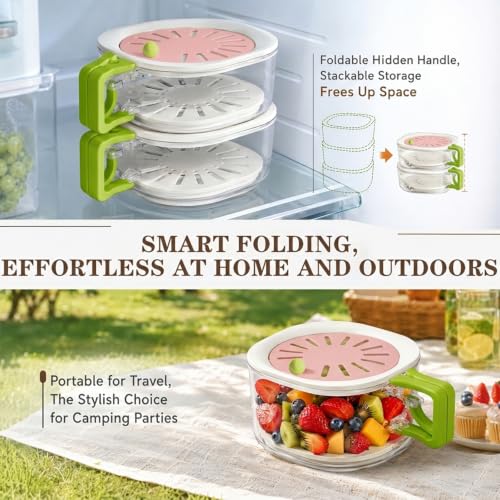 Fruit Washing Bowl, 2-in-1 Fruit Vegetable Storage Container with Strainer, Berry Fruit Washing Bowl with Lid, Multifunctional Kitchen Strainer, Strainer Bowl, Drip and Preservation Basket (Pink) Pink