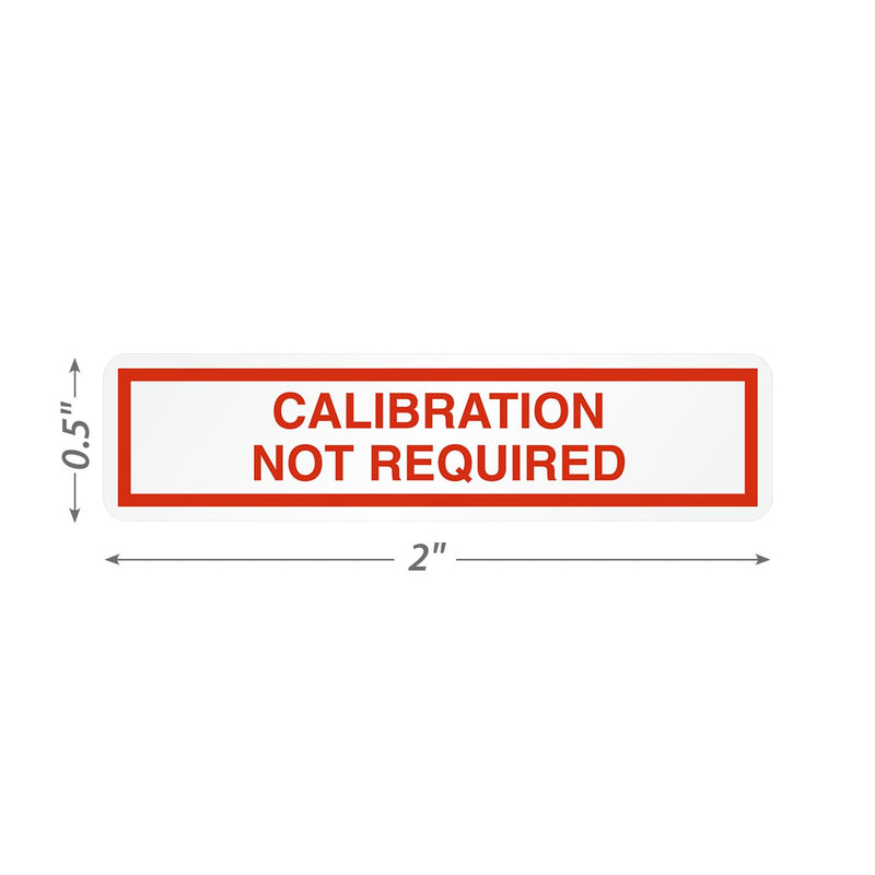SmartSign Calibration Not Required Labels in Dispenser Box | Pack of 250, 1/2" x 2" Flexible Vinyl Stickers, Made in USA
