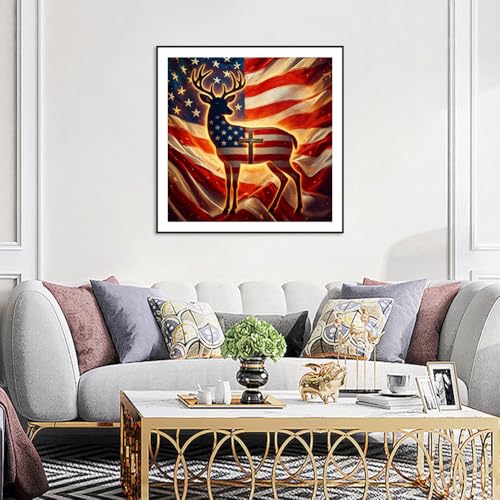 Domnpes Deer Diamond Art, Diamond Painting Kit for Adults