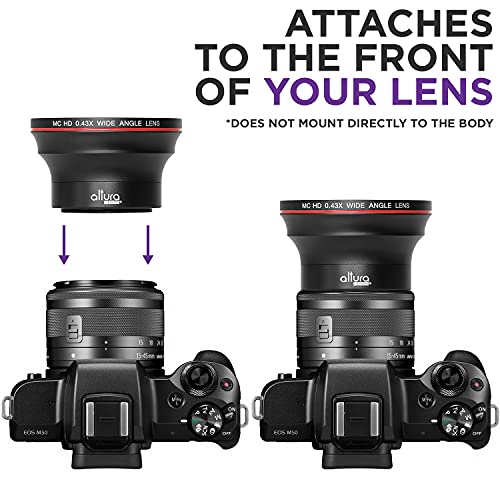 Altura Photo 49mm Wide Angle Lens with Macro for Canon EOS M50, R100