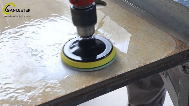 Wet Diamond Polishing Discs - 12 Pieces 100 mm Diamond Polishing Pad Grit 50 x 4/100 x 4/200 x 2/400 x 2 with M14 Support Pad + Adapter for Granite Marble Artificial Stone Quartz for Angle Grinder Set2