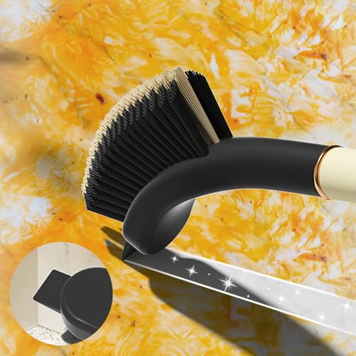 Versatile Cleaning Brush Hard Bristles Corners Cleaning Brush - 1 Piece, Colour Combination Yellow and Black, Joint Brush Bathroom, Can Be Used for Cleaning Tight Crevices Dead Ends