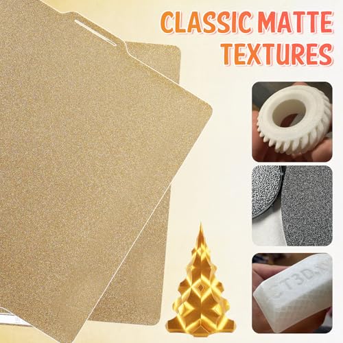 Textured PEI Build Plate for Bambu Lab X1 X1C X1E P1P P1S A1, Flexible PEI Spring Steel Bed Plate with Identification Code for Bambu Lab 257x257mm 3D Printer Platform
