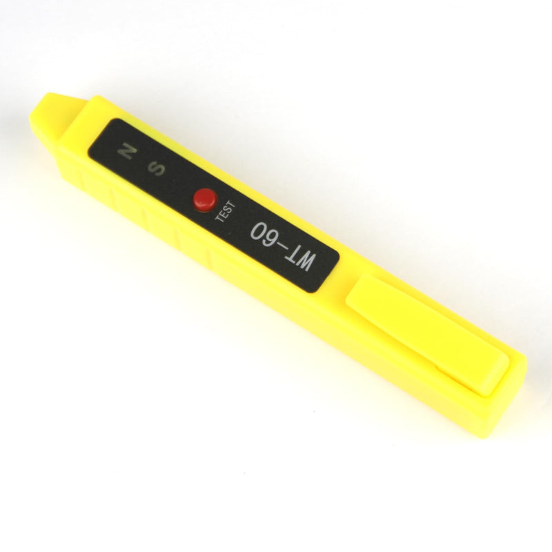[Australia - AusPower] - Magnetic Polarity Tester Meter Gauge Detection Pen Magnet North and South Pole Detector Identifier Magnets Gauss Test ±5mT Sensitivity Sensing Area 9x9mm (1.5V Batt Not Included) 
