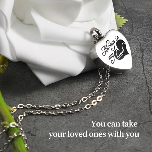 Small Urns for Human Ashes Keepsake, Mini Urn Cremation for Ashes, Little Tiny Baby Infant ERN Earns Holder Container Necklace Loss Memorial Gifts Funeral Urn - Heart Box with Blue Light