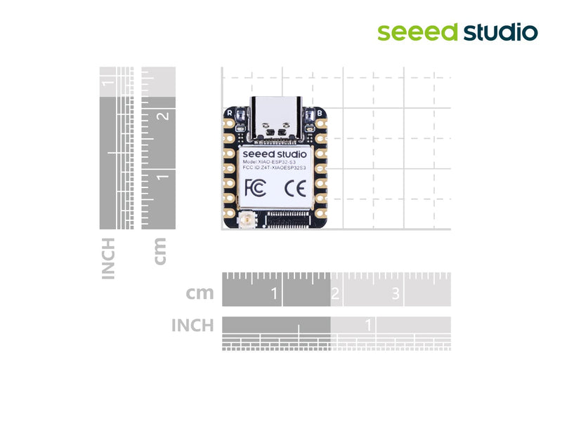 Seeed Studio XIAO ESP32-S3-2.4GHz Wi-Fi, BLE 5.0, Dual-Core, Battery Charging Supported, Energy Efficiency and Rich Interface, Ideal for Smart Homes, IoT, Portable Devices, Robotics, etc ESP32S3 1 piece
