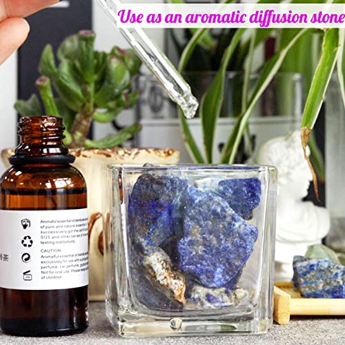 YATOJUZI Lapis Lazuli 1lb Bulk Natural Healing Crystals Raw Rough Rocks Stones Sets for Cabbing Tumbling Cutting Lapidary Polishing Reiki Crytsal Healing Wire Wrapping Decoration Gemstone 1 lb