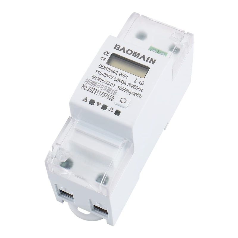 [Australia - AusPower] - Baomain Single Phase Smart Energy Meter DDS238-2 WiFi 110-230 VAC 5(65) Amp 50/60 Hz, 1600imp/kWh 