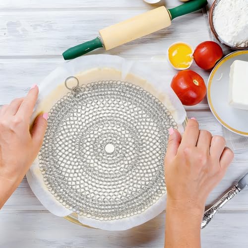 Stainless Steel Pie Crust Weight Chain - Universal 10-inch pie crust protector and baking weight, suitable for dough and pastries, dishwasher safe. 10 inches