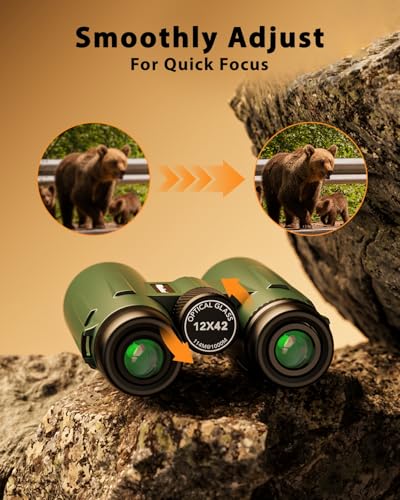 Usogood 12x42 Binoculars for Adults High Powered, BAK4 Prism & FMC Lens,