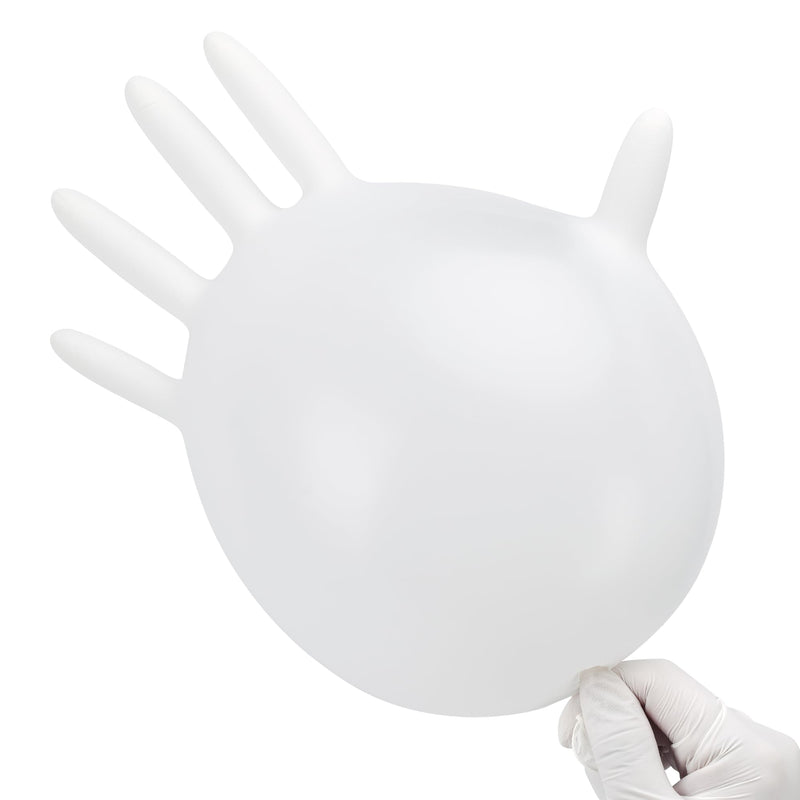 [Australia - AusPower] - Disposable Nitrile Exam Gloves, 3-mil, Medium, Box of 100, White Nitrile Gloves Disposable Latex Free for Medical, Cleaning, Cooking & Esthetician, Food-Safe, Powder-Free, Non-Sterile 