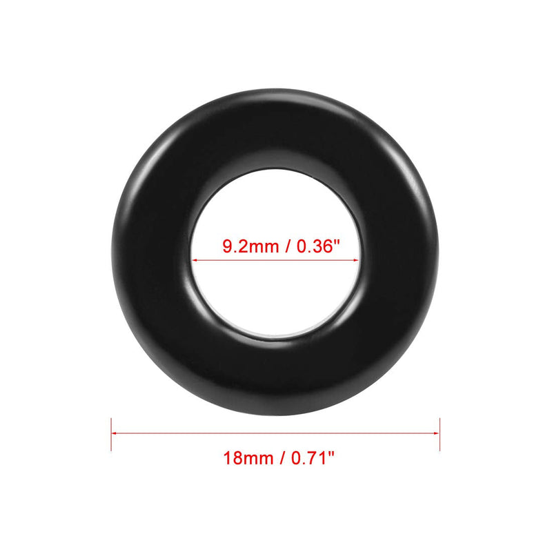 sourcing map 8 pieces 9.2 x 18 x 6.5 mm ferrite ring iron powder toroid cores black grey de
