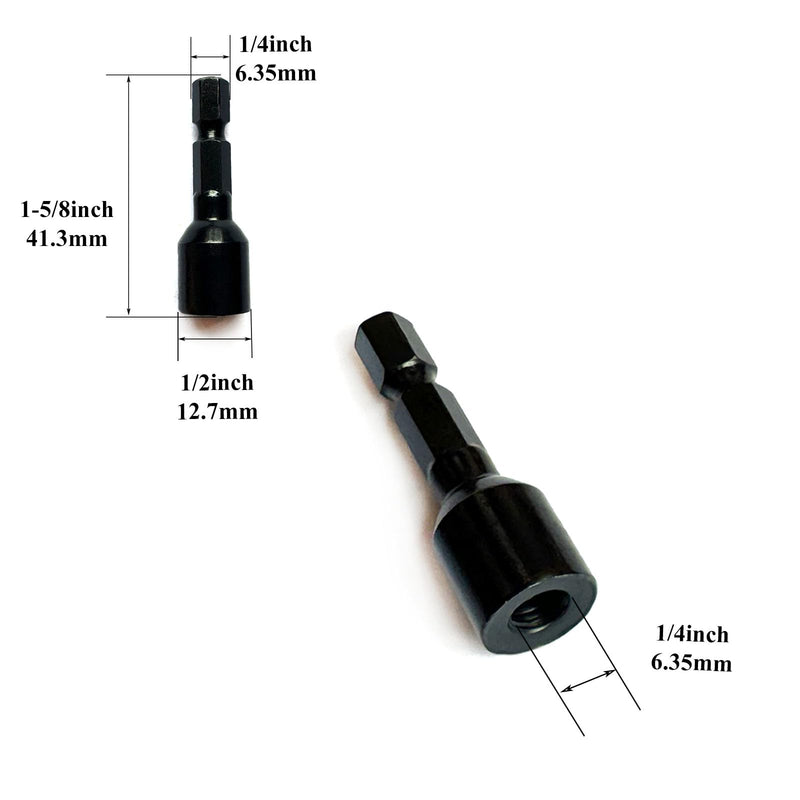 [Australia - AusPower] - 1/4"-20 Hanger Bolt Driver Double Headed Wood Screws Fully All Threaded Rod Threaded Insert Hexagon Head Drill Driver Bits Driver 1/4-20"-1pcs 