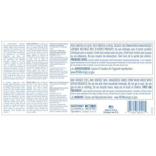 STAR BRITE marine silicone sealant caulk, white waterproof 10.3 fl oz tube
