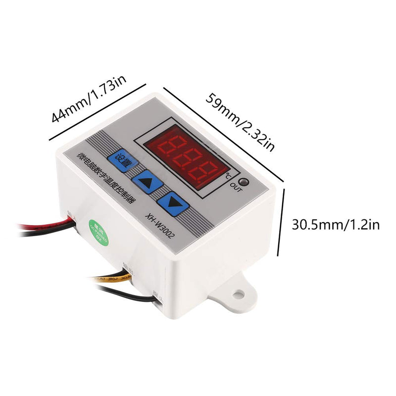 [Australia - AusPower] - UMLIFE 2PCS XH-W3002 DC 110V-220V 1500W 10A Microcomputer Digital Temperature Controller Digital Display Thermostat Control Switch and NTC 10K Thermistor Sensors Temperature Probe (110-220V 1500W) 110-220V 