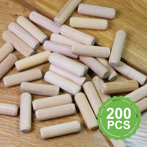 FoDau770 1/2 x 1-3/4 inch beech wood dowel pins, 200-piece set